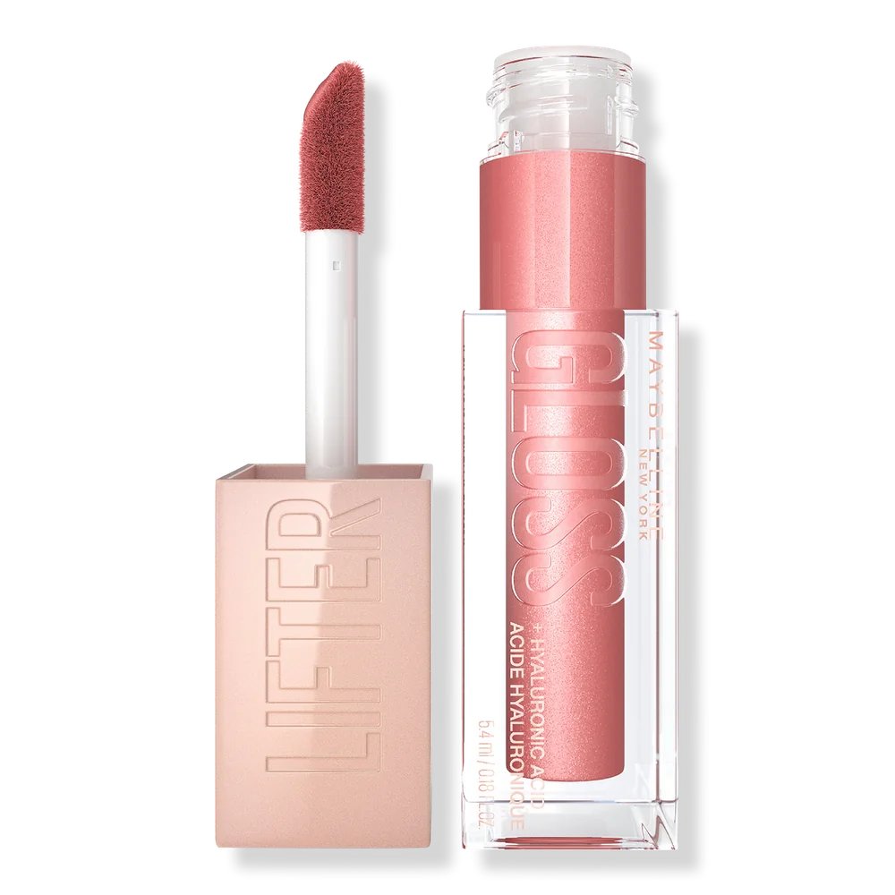 Maybelline Lifter Gloss with Hyaluronic Acid — 03 Moon; nude pink with multicolored pearl; 0.18 fl oz; UPC 041554583878